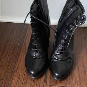 Sleek Black Lace-Up Women's Boots
